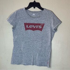 Levi's Women's Perfect Graphic Logo Cotton T-Shirt heather grey size Medium